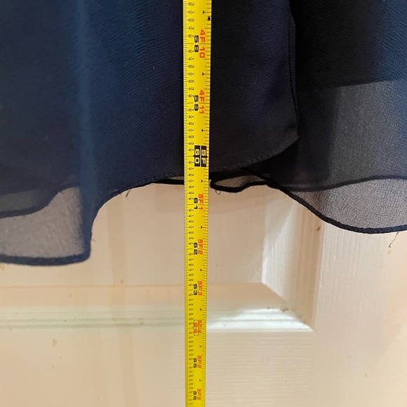 J Kara Gown Maxi Dress Sequin Beaded V Neck V Back Flutter Sleeve A-Line Blue 16 - Picture 16 of 16